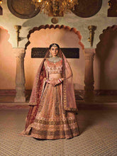 Velvet Bridal Lehenga with Zari, Zarkan & Cutdana Work - House of Surya